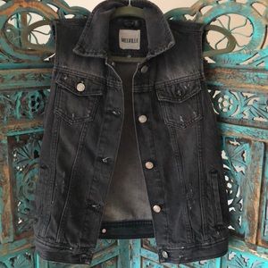 Brandy Melville dark denim Vest sz M